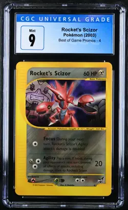 CGC 9 Rocket's Scizor 4 Best of Game Promo 2003 Pokemon Card - Image 1
