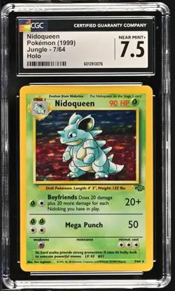 CGC 7.5 Nidoqueen Holo 7/64 Jungle 1999 Pokemon Card - Image 1