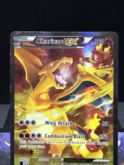 Pokemon Card Charizard EX XY121 Black Star Promo STANDARD SIZE Played 4 - Image 2