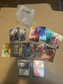 Magic: The Gathering 100+ Foil Basic Lands! Deck Box/Art Cards/Sleeves/Dividers - Image 1