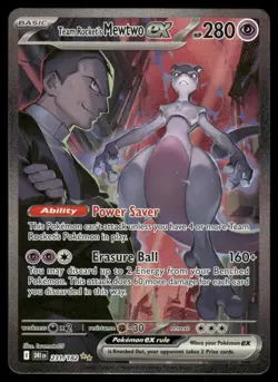 Pokemon Cards Team Rocket's Mewtwo ex 231/182 Destined Rivals NM *1 - Image 1
