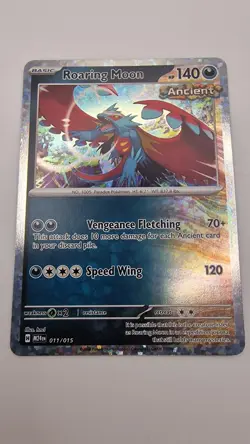 Pokemon TCG Pokemon Card McDonald's Roaring Moon 011/015 Promo 2023 - Image 1