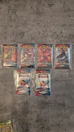 Pokemon TCG Battle Styles Booster Pack Art Set + 2 Card Sample Packs (6 Packs) - Image 1