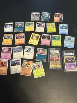 Pokemon Card and Slab Lot CGC 9 & 8 Wugtrio Ex & Chandelure Holo With X23 Cards - Image 1