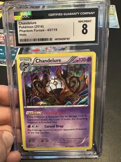 Pokemon Card and Slab Lot CGC 9 & 8 Wugtrio Ex & Chandelure Holo With X23 Cards - Image 3