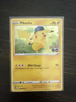 Pokemon Go TCG Reverse Holo Rare Pikachu Card 028/078 - Image 1
