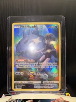 Pokemon TCG Wishiwashi Holo Secret Rare Card Sun & Moon Cosmic Eclipse 240/236 - Image 1