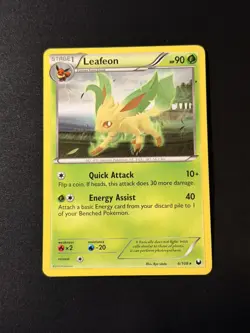 Pokemon Leafeon 6/108 Dark Explorers LP card Normal - Image 1