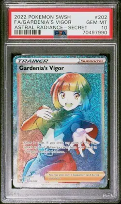 PSA 10 Gardenia's Vigor Rainbow 202/189 SWSH Astral Radiance Pokemon Card - Image 1