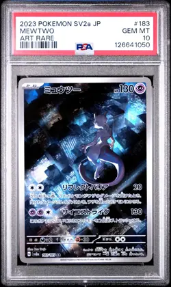 PSA 10 Mewtwo 183/165 AR Art Rare Pokemon 151 sv2a Pokemon Card - Image 1