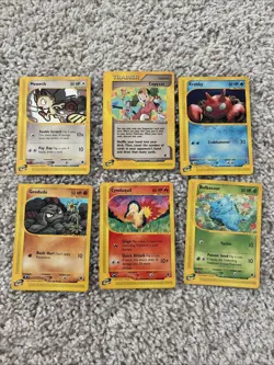 Pokemon TCG Expedition 2002, 6 Various Cards Lot - Image 1