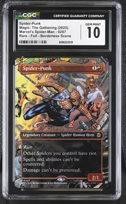 SPIDER-PUNK Marvel's Spider-Man Borderless Foil Rare CGC 10 MTG - Image 1