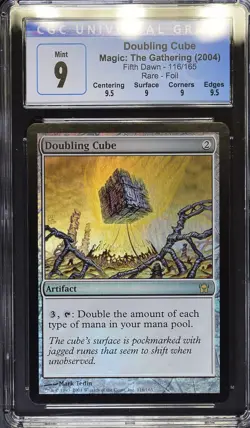 DOUBLING CUBE Fifth Dawn Foil Rare CGC 9 Q++ MTG [Nostalgium] - Image 1
