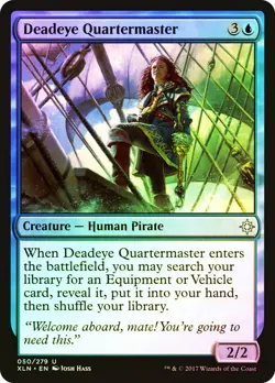 MTG FOIL Deadeye Quartermaster - Ixalan #050 - Image 1