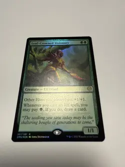 Leaf-Crowned Visionary Dominaria United Foil 167 pack to sleeve - Image 1