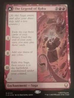 x1 The Legend of Roku // Avatar Roku FOIL TLA Avatar MTG 145 M/NM 1x - Image 1