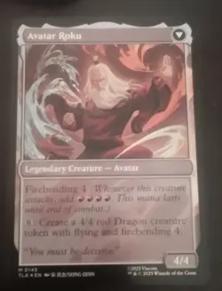 x1 The Legend of Roku // Avatar Roku FOIL TLA Avatar MTG 145 M/NM 1x - Image 2