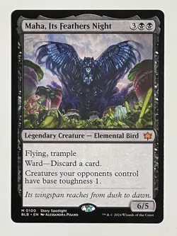 Maha, Its Feathers Night #100 - Bloomburrow MTG Mythic Rare Legendary - Magic - Image 1