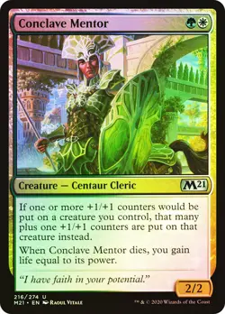 MTG FOIL Conclave Mentor - Core Set 2021 #216 - Image 1