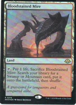 MTG: Modern Horizons 3: Foil Bloodstained Mire: Lightly Played Condition - Image 1