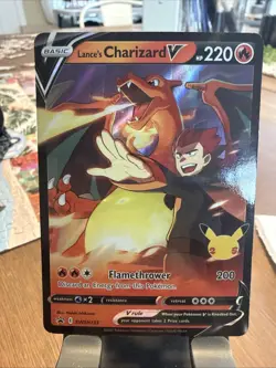 Lance's Charizard v Card SWSH133 Pokemon Celebrations TCG Black Star Promo - Image 1