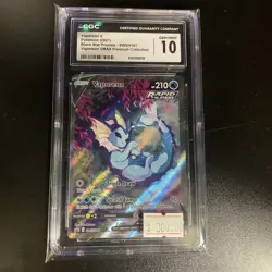POKEMON CGC 10 SWSH Vaporeon V SWSH181 Alt Art BLACK STAR PROMO - Image 1
