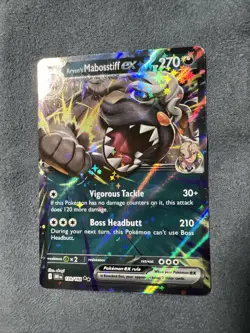 Pokemon TCG Arven's Mabosstiff EX Double Rare 139/182 Destined Rivals NM/M - Image 1