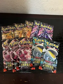 Pokemon Paldean Fates Booster Packs Lot of 10 Sealed (10 Packs) - Image 1