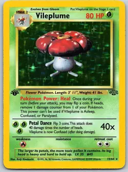 Pokemon - Vileplume (15) Jungle #15/64 1st Edition -- [Lightly played] - Image 1
