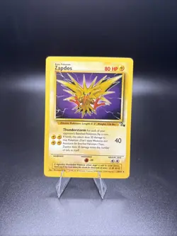 Pokemon TCG Zapdos 30/62 Fossil Unlimited Rare Non-Holo Vintage - Image 1