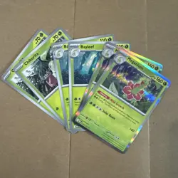 Chikorita 008 + Bayleef 009 + Meganium 010/132 - Pokemon TCG: Mega Evolution NM - Image 1