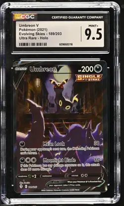 UMBREON V Evolving Skies Holo Alt Art #189 CGC 9.5 Pokemon [Nostalgium] - Image 1