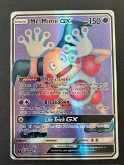 Pokemon Mr. Mime GX 156/168 SM Celestial Storm Ultra Rare Full Art Holo - Image 1