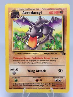 Aerodactyl 16/62 Non Holo Rare Fossil MP Pokemon TCG - Image 1