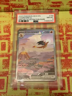 Pokemon TCG Charizard EX 199/165 Special Illustration Rare - PSA 8 - NM MT - Image 1