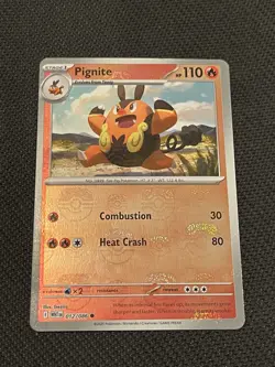 Pokemon TCG White Flare 012/086 Pignite Master Ball Holo Pattern - NM - Image 1