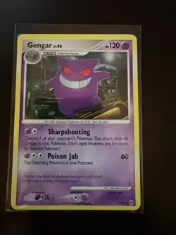 Pokemon Gengar TCG 17/99 Platinum Arceus Regular Rare LP Condition - Image 1