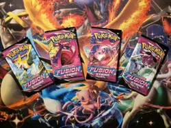 Pokemon Sealed Booster Packs, 4 X Fusion Strike, Complete Art Set - Image 1