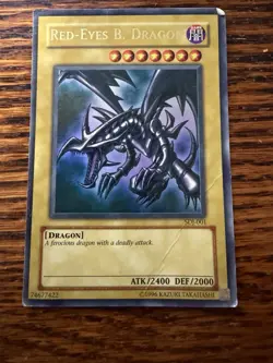 PL!* Yugioh Red-Eyes Black Dragon SDJ-001 Holo Rare Yu-Gi-Oh! - Image 1
