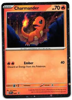 Charmander 047 - Scarlet & Violet Promo Pokemon TCG - M/LP Card - Image 1