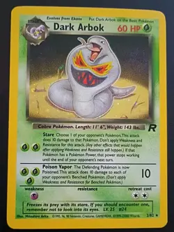 POKEMON DARK ARBOK HOLO RARE CARD #2/82 UNGRADED EXCELLENT CONDITION - Image 2