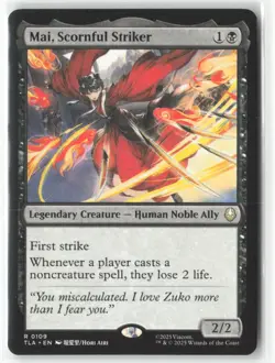 Mai, Scornful Striker R Avatar: The Last Airbender 109 NM Non-Foil - Image 1