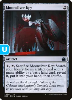 MTG Moonsilver Key Midnight Hunt Uncommon Artifact NM - Image 1