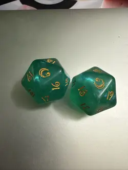 2 Magic the Gathering D20 Spindown Dice Lorwyn Eclipse - Image 1