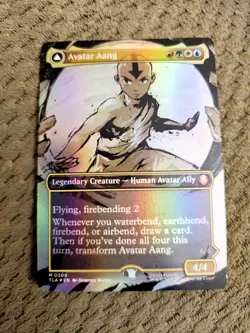 Magic the Gathering #308 Avatar Aang/Aang, Master of Elements Foil - Image 1