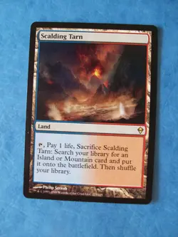 MTG Magic the Gathering SCALDING TARN ZENDIKAR LP (c) ACTUAL PICTURES - Image 1