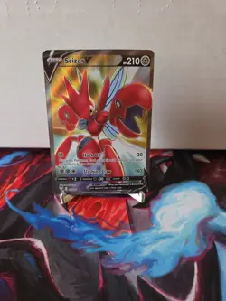 Pokemon TCG Scizor v Darkness Ablaze Holo Card 183/189 Full Art Ultra Rare - Image 1