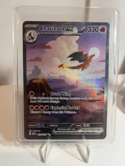 Pokemon TCG Charizard EX 199/165 Scarlet & Violet 151 English NM Condition - Image 1