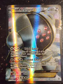 Pokemon Black And White Dragon Exalted Registeel EX 122/124 Full Art NM - Image 1