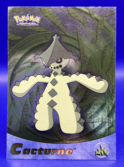 Pokemon Topps Advanced Card Holo Foil Cacturne #21 Rare MP - Image 1